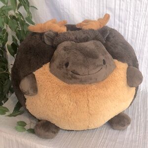 AMERICAN MILLS XXL round stuffed plush animal moose toy pillow TV movie time